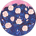 Small circular illustration of pink flowers, used as a customer review avatar.